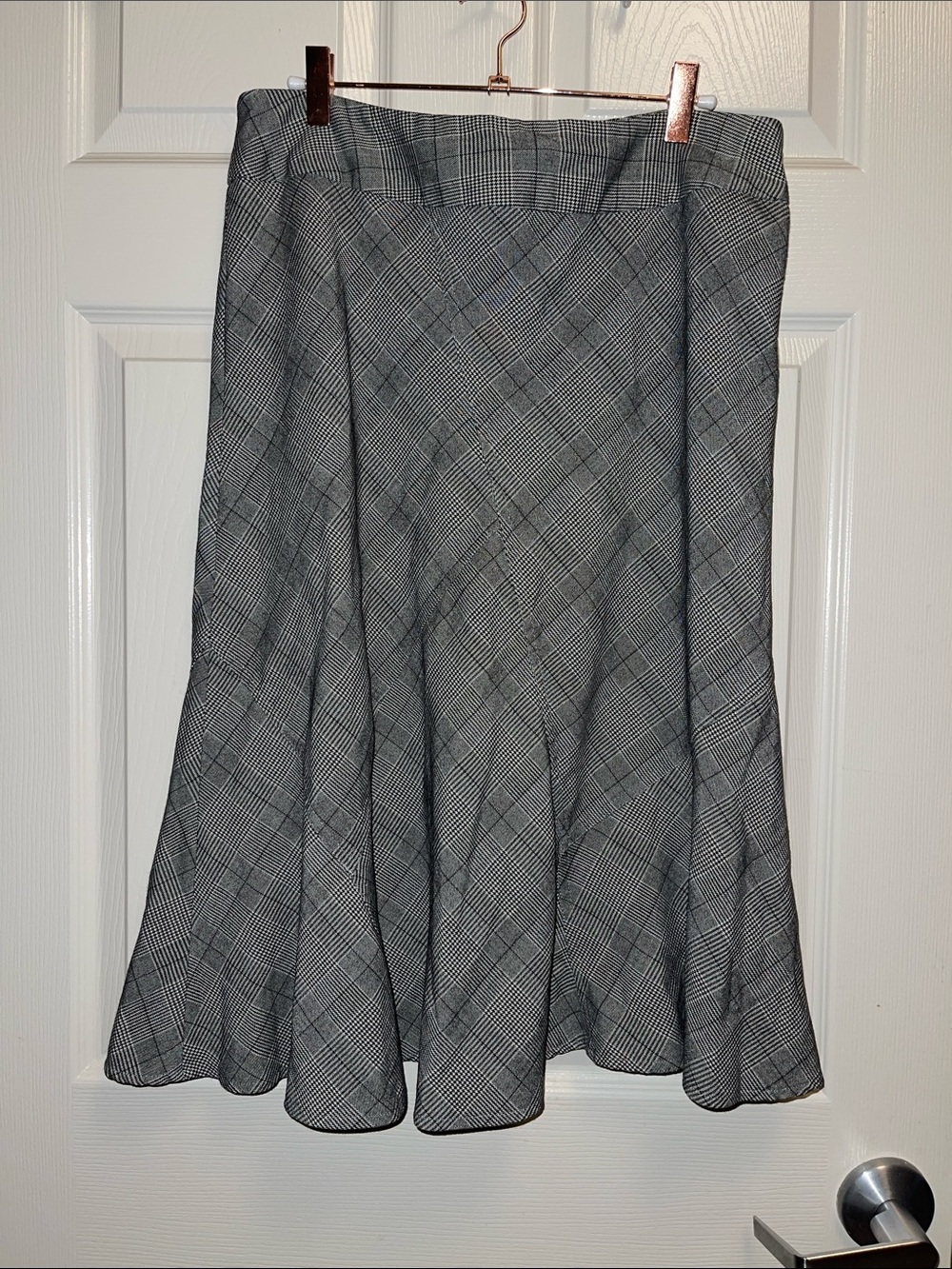 Sandro Plaid A-Line Midi Skirt